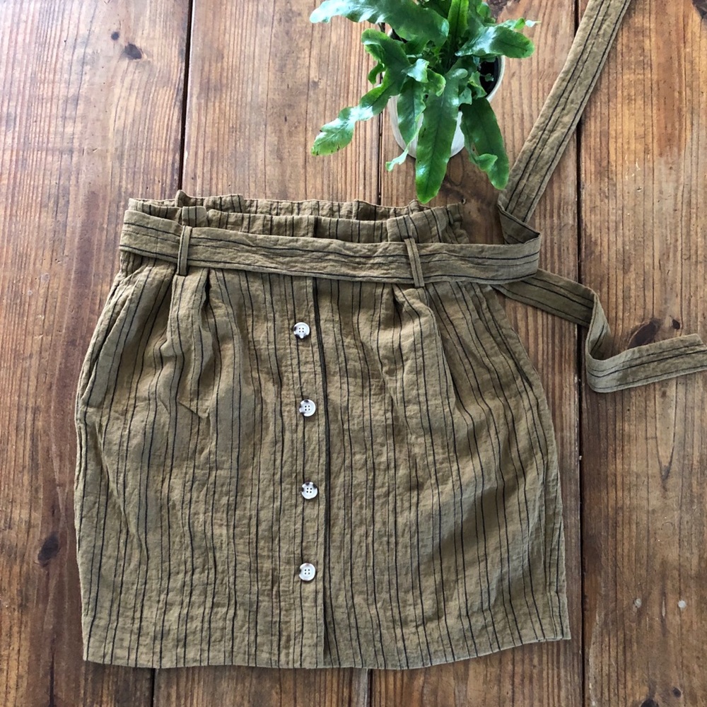 Striped twenty two inch skirt